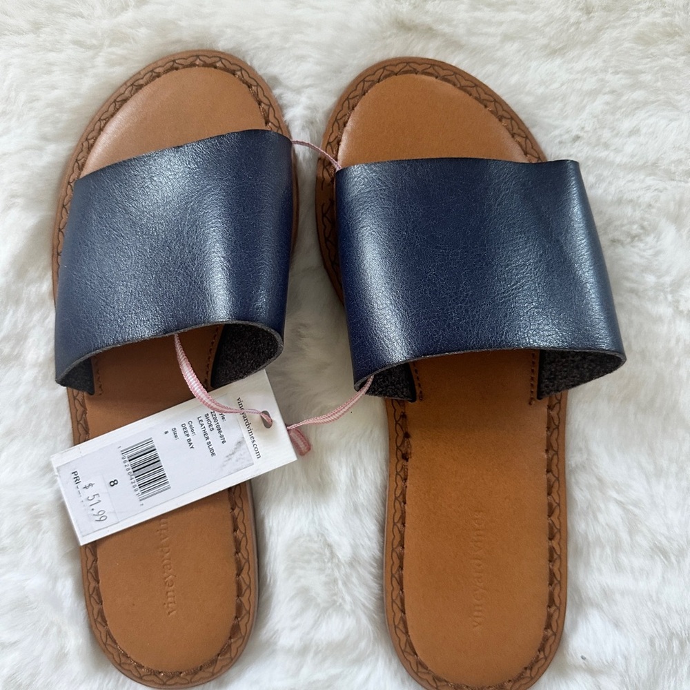 Vineyard Vines Navy Blue Sandals - Size 8 - Never Worn